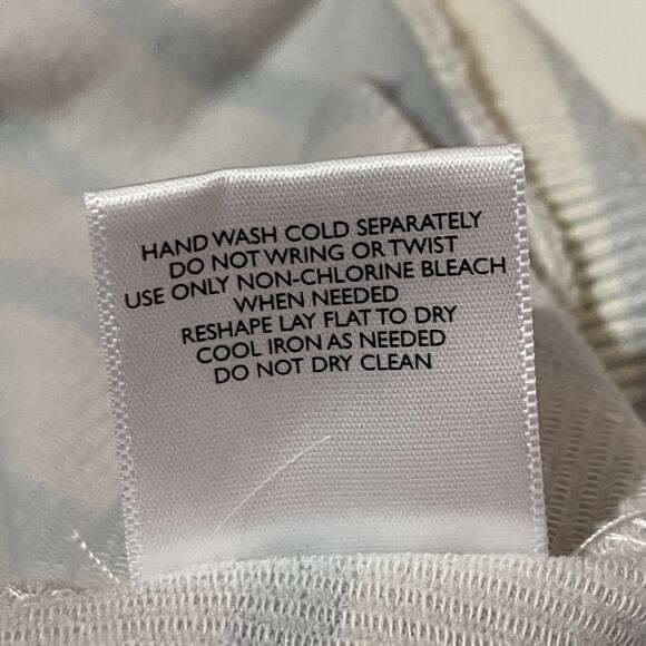 ModCloth Stripe Ribbed Twist Hem Tank - Ivory/Blue - 1X - Picture 8 of 8